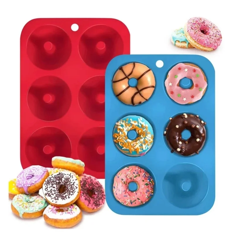 Donut Mold Silicone - Stampo in silicone a 6 fori